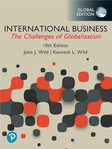 Textbook cover: "International Business" 10th edition, with red and gray pattern.