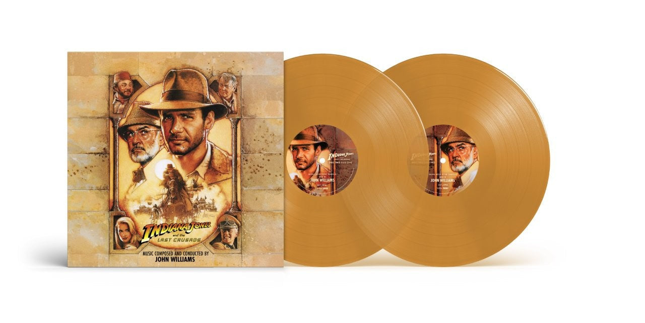 IndianaCasing and two sand-colored vinyl records for Indiana Jones and the Last Crusade.