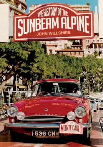 Red Sunbeam Alpine car with a book cover featuring the same car.