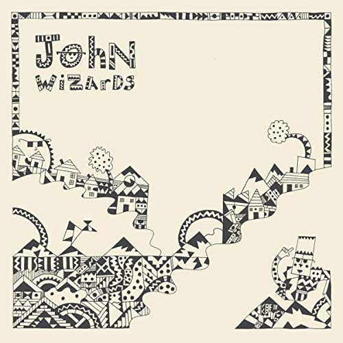 John Wizards" CD cover with black and white illustrated landscape.
