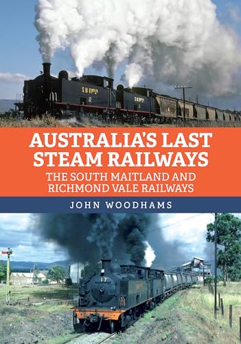 Book cover featuring a black steam locomotive emitting smoke, titled “Australia’s Last Steam Railways.”