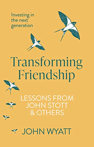 Book cover with yellow background, title "Transforming Friendship", and flying birds.