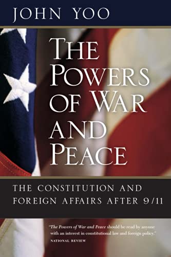 Book cover: "The Powers of War and Peace" with American flag background.