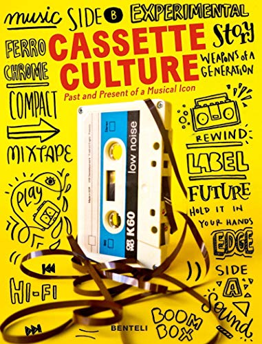 Yellow poster with a cassette tape and hand-drawn musical terms.