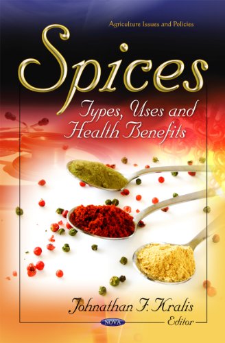 Book cover for "Spices" with spices pictured on a white surface.