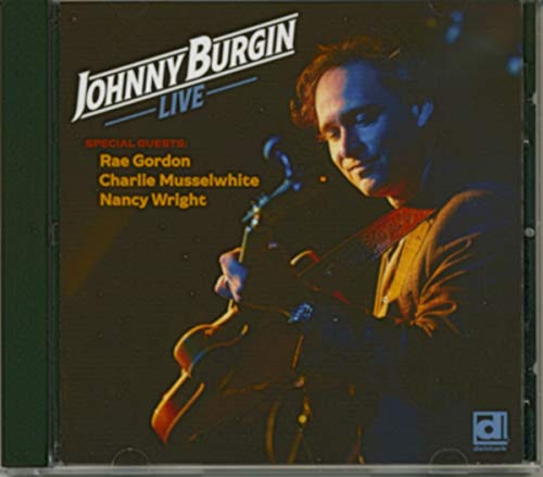 CD cover featuring Johnny Burgin playing guitar, with guest artists listed.