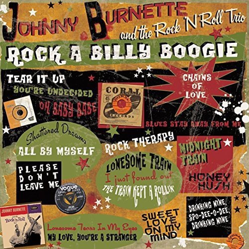 Vintage record album cover for Johnny Burnette and the Rock N Roll Trio.