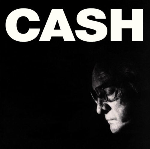 Black and white album cover featuring Johnny Cash in profile, wearing sunglasses.