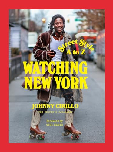 Book cover featuring a stylish man on roller skates in New York City.