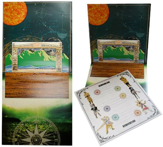 Johnny Flynn's "A Larum" vinyl record with celestial artwork and tracklist.