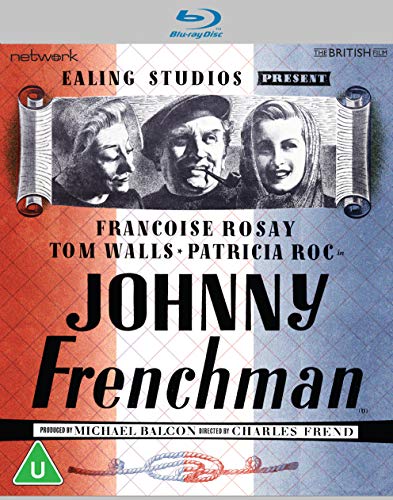 “Johnny Frenchman” Blu-ray cover with portraits of three people and film credits.