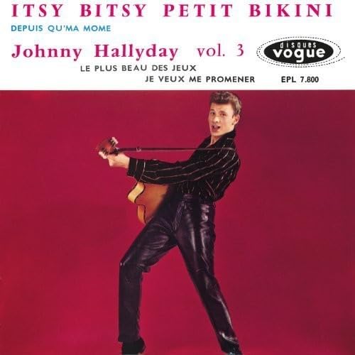 CD EP by Johnny Hallyday with blue cover art, barcode visible.
