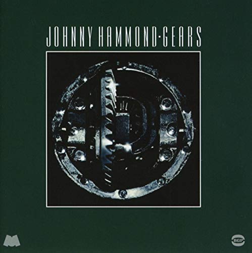 CD cover for Johnny Hammond’s “Gears” featuring interlocking metal gears.