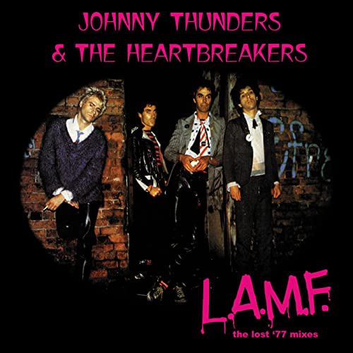 Album cover for Johnny Thunders & The Heartbreakers, featuring four men.