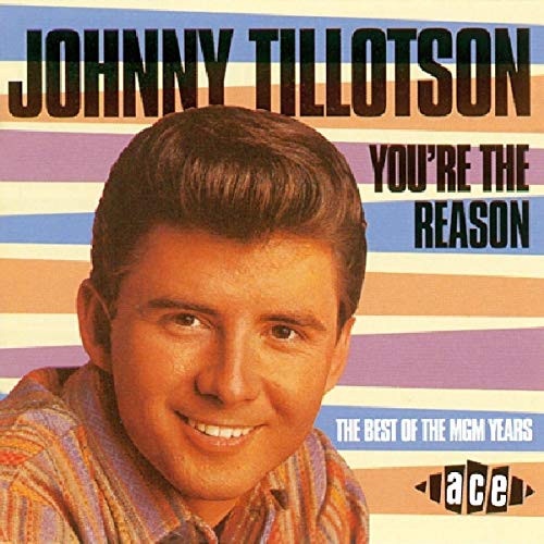 Johnny Tillotson CD cover featuring a portrait of the artist against striped background.