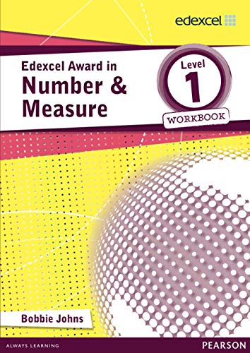 Front cover of the Edexcel Award in Number and Measure Level 1 workbook.