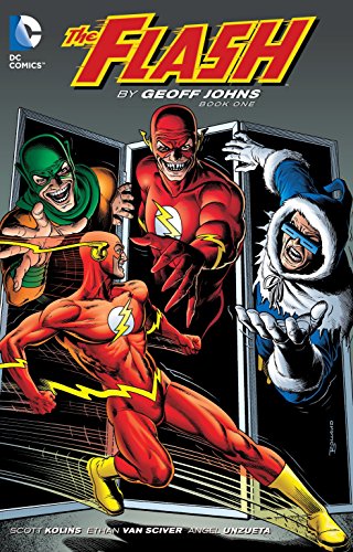 Comic book cover featuring The Flash running with villains Captain Cold and Reverse Flash.