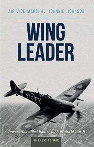 Book cover: “Wing Leader” with a Spitfire airplane and blue text.
