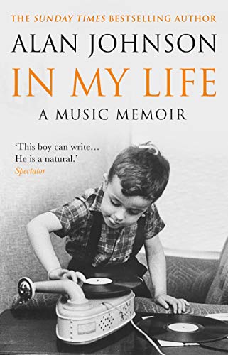 Book cover: black and white photo of a young boy with a record player.