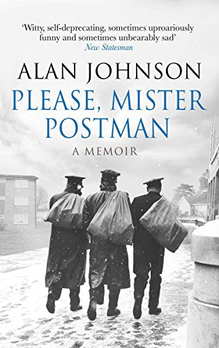 Book cover: "Please, Mister Postman" memoir with image of postmen walking.