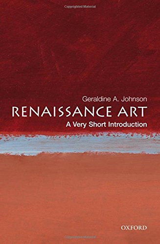 Book cover: "Renaissance Art: A Very Short Introduction" with red textured background.