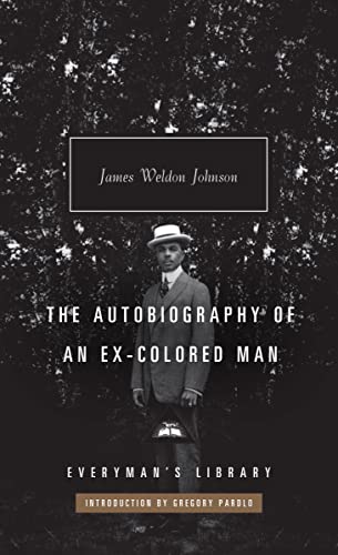 Book cover: portrait of a man in a suit, title "The Autobiography of an Ex-Colored Man".