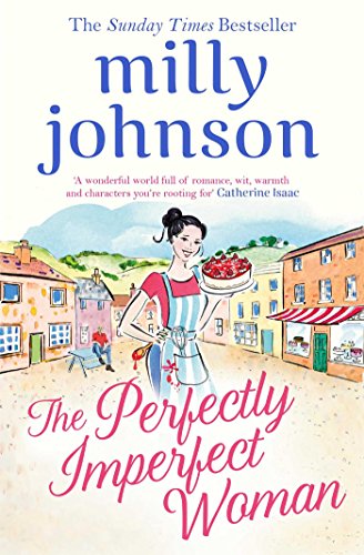 Book cover with illustrated woman holding a berry pie in a village.