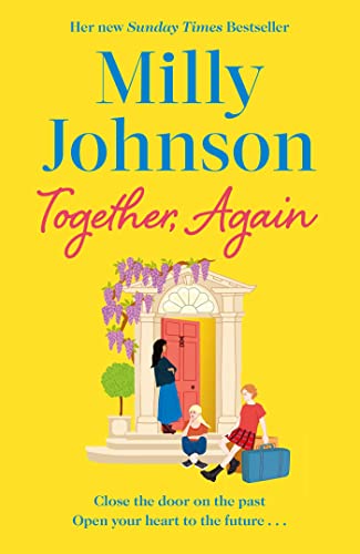 Book cover with yellow background, a house, and three figures.
