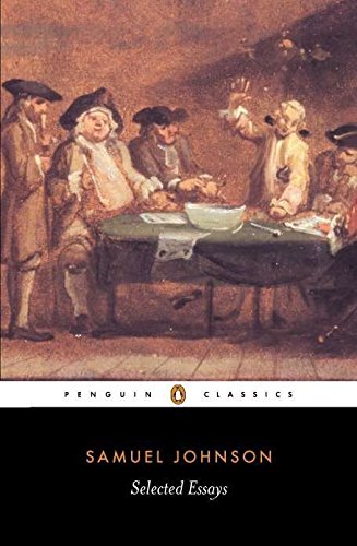 Book cover featuring an 18th-century painting of men at a table, titled Selected Essays.
