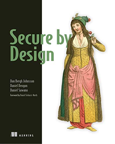 Book cover with title Secure by Design and an illustration of a woman.