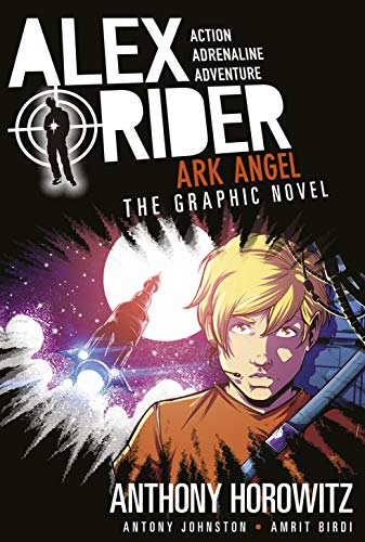 Cover of "Ark Angel" graphic novel featuring a teenage boy and jet.