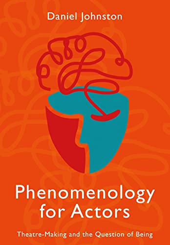 Book cover: orange background with abstract blue and red face illustration.