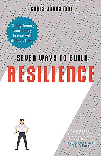 Book cover with red text, a person with a tool, and rain pattern.