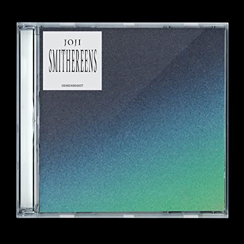 Joji’s “SMITHEREENS” CD in a clear plastic case, gradient blue-green cover.
