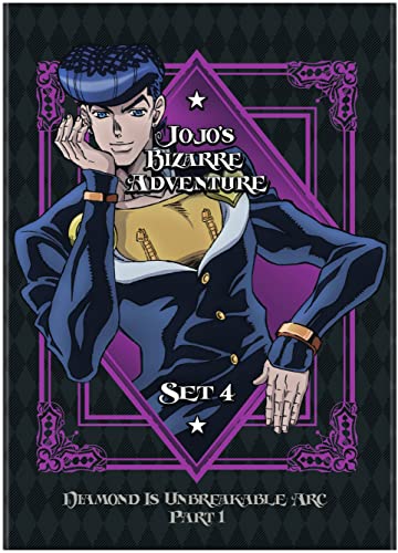 DVD cover for JoJo’s Bizarre Adventure Set 4, featuring a male anime character.