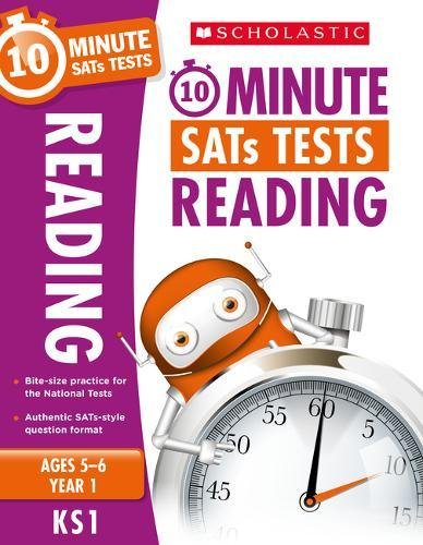 Book cover with a robot clinging to a stopwatch, reading tests title.