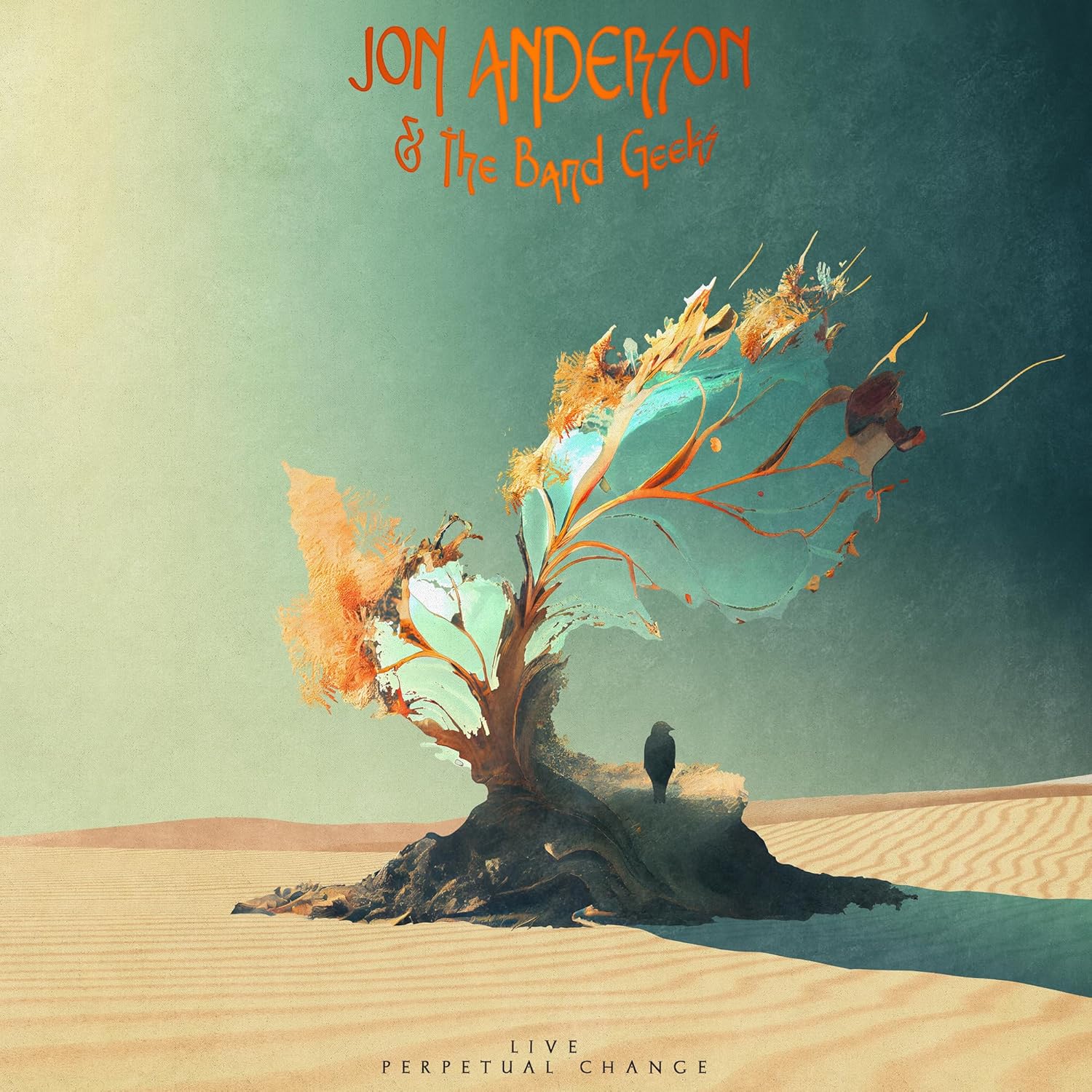 CD cover for Jon Anderson’s “Live - Perpetual Change” with tree art.