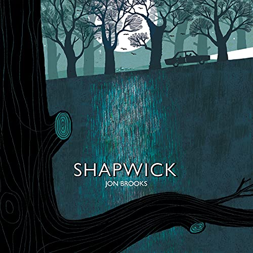 CD cover: dark forest scene with a car under a full moon.