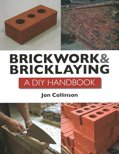 Image of a DIY guide book on bricklaying with brick and mortar illustrations.