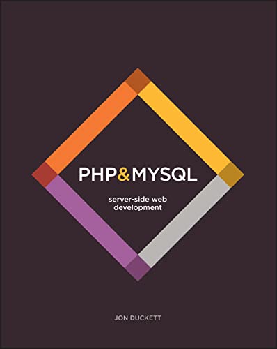 Book cover for PHP & MySQL: Server-side Web Development by Jon Duckett on dark background.