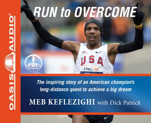 CD cover featuring Meb Keflezighi, a marathon runner, with raised arms.
