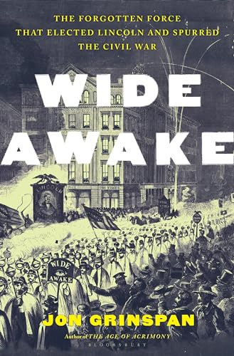 Book cover: “Wide Awake” depicts a crowded 19th-century street scene.