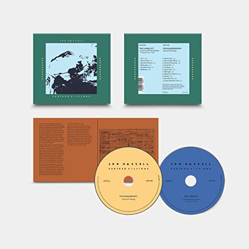 CD package for Jon Hassell’s “Further Fictions” with booklet and two discs.