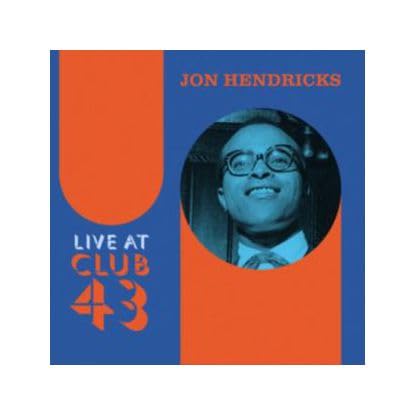 Album cover featuring a portrait of Jon Hendricks against blue and orange blocks.