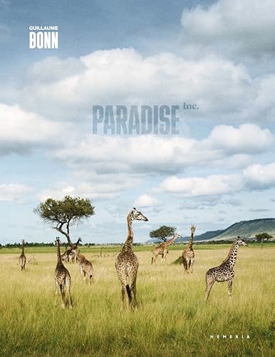 Book cover: giraffes in a grassy field under a cloudy sky.