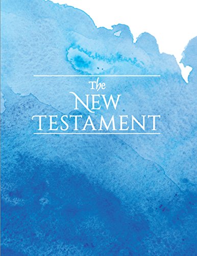 Blue watercolor cover with white text reading "The New Testament.