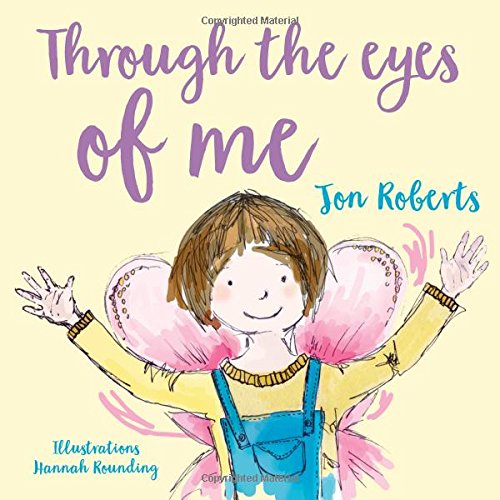 Children's book cover with illustrated child and pink, floral wings.