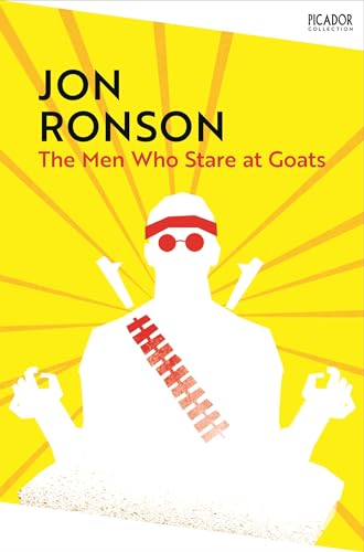 Book cover: white figure in lotus position with red goggles, yellow background.