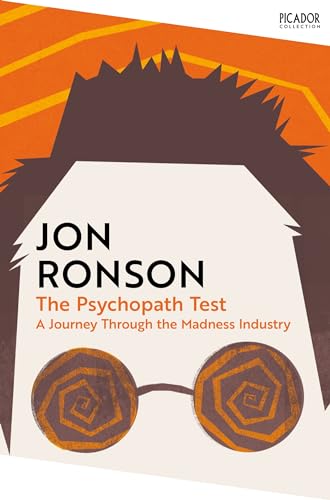 Book cover with spiky hair silhouette and circular patterned glasses.