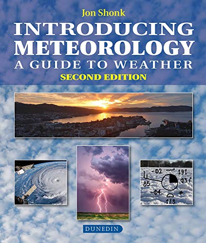 Book cover: "Introducing Meteorology," featuring weather scenes and a sunset.